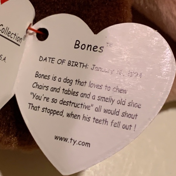 ORIGINAL TY “BONES” BEANIE BABY. - Picture 7 of 8